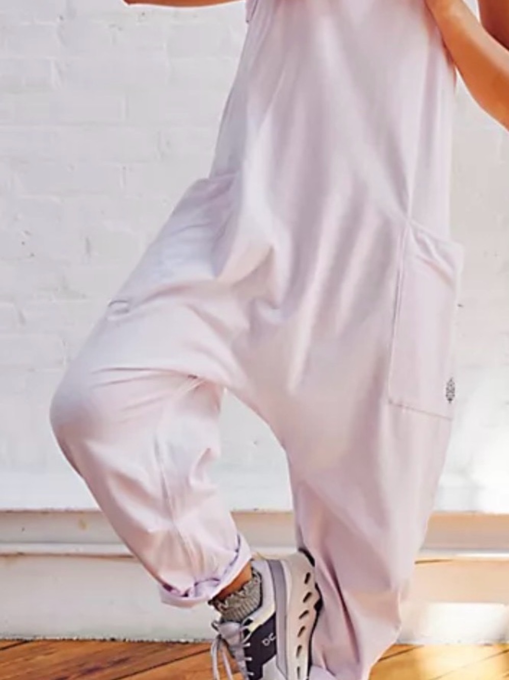 Free People Light Pink Oversized Jumpsuit - Pink Rose Quartz